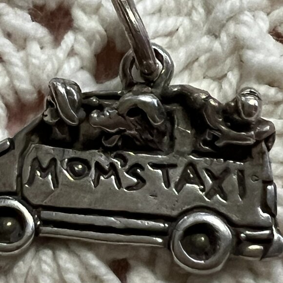 Vintage Mom's Taxi Silver Charm - Picture 2 of 3